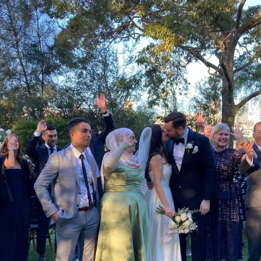 The Kiss at Hiba & Andrew's Wedding in Sydney's Glebe!