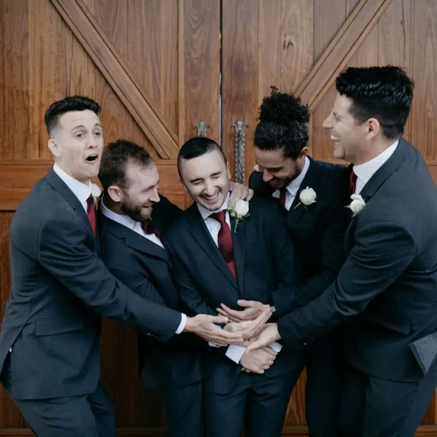 ~ Steven & Megan's Wedding ~ With all the groomsmen!