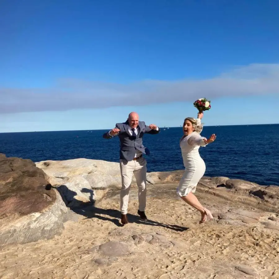 ~ Nick & Nicola ~ Jumping with Joy 'Just Married!'
