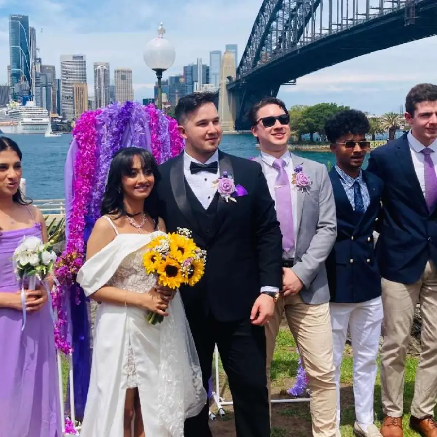 ~ Vaishnavi & Sean's colourful wedding at Cope's Lookout at Kirribilli Sydney