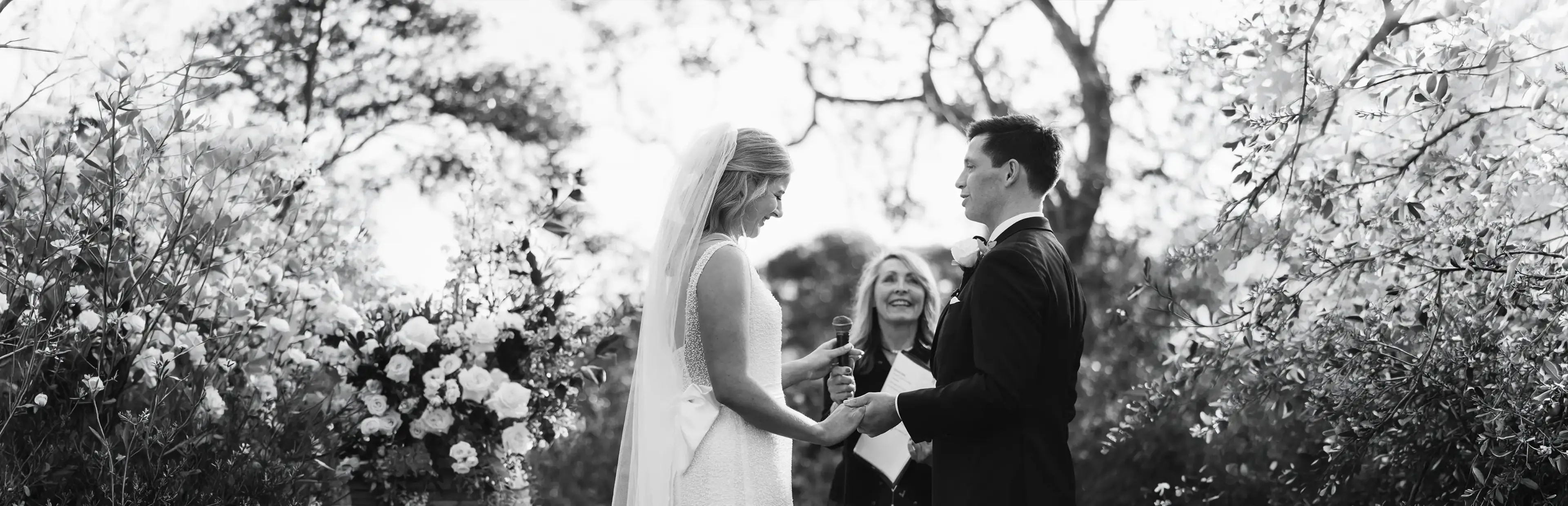 Outdoor Wedding with Sydney Backdrop